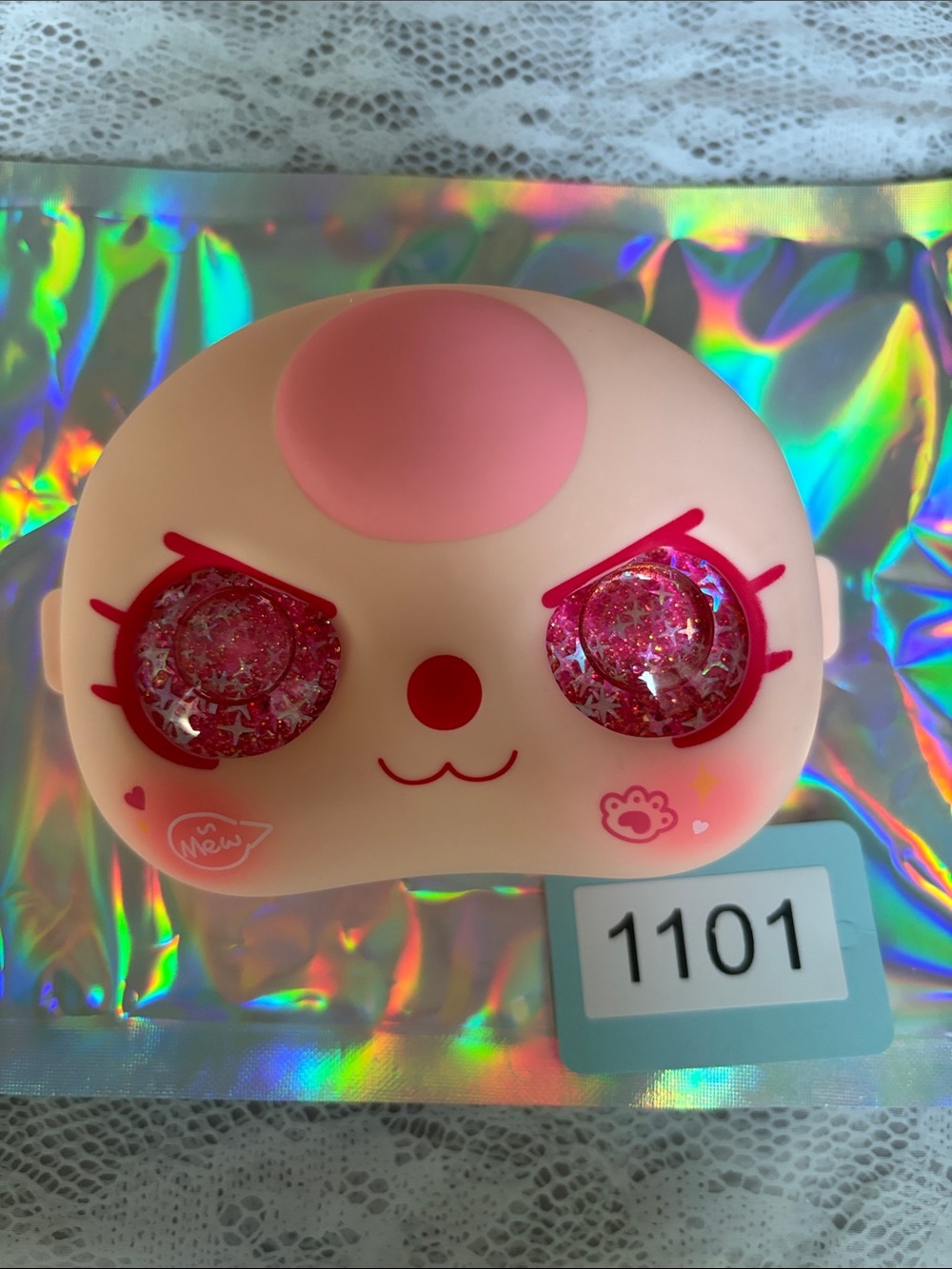 1101, BB3 400% Pink Sparkle Eyes Face.